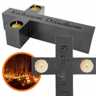 Lampiony i znicze - Znicze Na Grób Znicz Duży Z Grawerem Kochanym Dziadkom - miniaturka - grafika 1