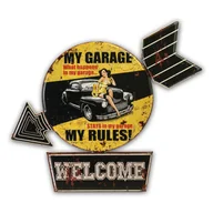 Tablice i flipcharty - Szyld 3D, 50x54, My Rules My Garage, Magia Świąt zaczyna się u nas - miniaturka - grafika 1