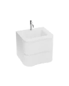 Szafki łazienkowe - Szafka łazienkowa z umywalką Domino Tero 60 cm biały - miniaturka - grafika 1