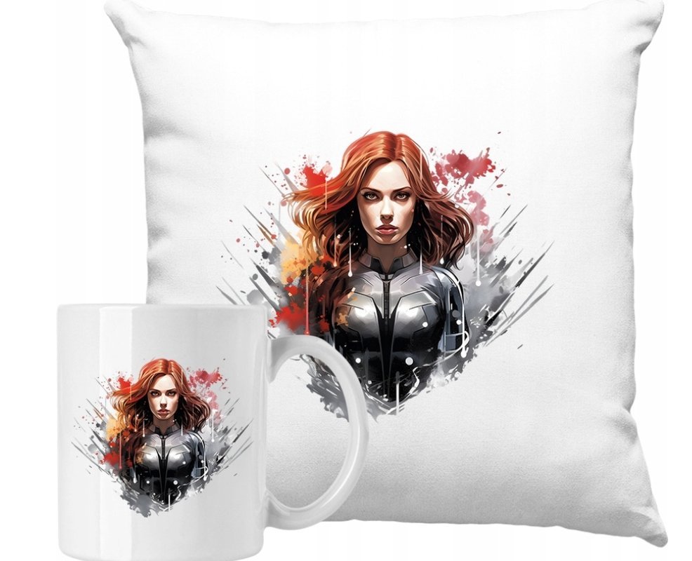 ZESTAW PODUSZKA + KUBEK Czarna Wdowa Black Widow Pomysł Na Prezent #5