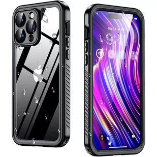 Etui do iPhone 14 Pro wodoodporne pancerne 360 Case Hybrid ochrona aparatu obiektywów IP68 Waterproof czarne - Etui i futerały do telefonów - miniaturka - grafika 13