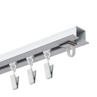 Szyna sufitowa DECASTYL MS Zero z żabkami pojedyncza 150 cm Biały - Karnisze - miniaturka - grafika 1