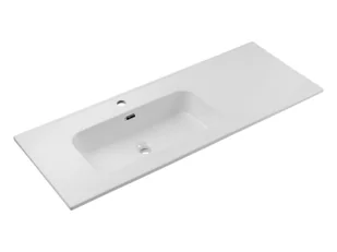 Umywalka meblowa Comad Go 2 120x46 cm prostokątna lewa biały połysk E-8095-120L - Umywalki - miniaturka - grafika 1