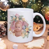 Kubki - Świąteczny kubek ze zdjęciem - Złote gwiazdki - miniaturka - grafika 1