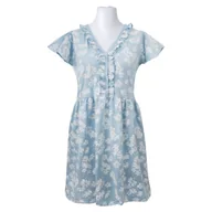Piżamy ciążowe - EWA 978534 LINDA Koszula ciążowa w margaretki niebieska S - miniaturka - grafika 1