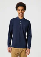 Koszule męskie - Męska koszulka t-shirt Wrangler LS REFINED POLO M - miniaturka - grafika 1