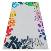 Dywany dla dzieci - Dywan do prania BAMBINO 38480 Klocki dla dzieci, antypoślizgowy - szary / żółty 120x170 cm - miniaturka - grafika 1