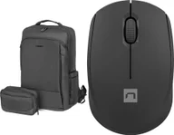 Torby na laptopy - Plecak Natec Plecak Natec Kudu Plus z organizerem czarny 15.6" NTO-2237 + Mysz Stork NMY-2000 - miniaturka - grafika 1