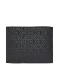 Calvin Klein Portfel męski Ck Sleek Trifold 10Cc W/Coin K50K512865 Czarny - Portfele - miniaturka - grafika 1