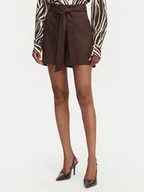 Spodenki damskie - Guess Szorty materiałowe W5GD1R WG4C2 Brązowy ciemny Regular Fit - miniaturka - grafika 1