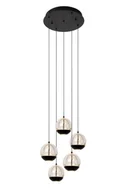 Lampy sufitowe - Sentubal lampa wisząca 5xLED/5,2W czarna 13498/24/30 - miniaturka - grafika 1