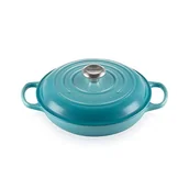 Brytfanny - Le Creuset rondel z żeliwa, 30 cm, niebieski, 30 cm 21180301702430 - miniaturka - grafika 1