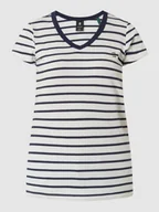 Koszulki i topy damskie - T-shirt o kroju slim fit z wzorem w paski model ‘Eyben’ - miniaturka - grafika 1