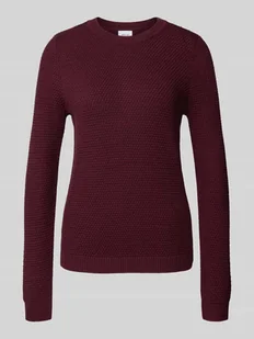 Sweter z dzianiny z prążkowanymi wykończeniami model ‘dalo’ - Swetry damskie - miniaturka - grafika 1