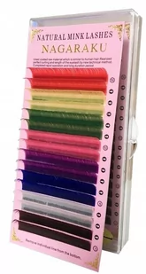 Project Lashes, Rzęsy Kolorowe Nagaraku Mink C 0,10 13mm, 16 Pasków - Sztuczne rzęsy i akcesoria - miniaturka - grafika 1