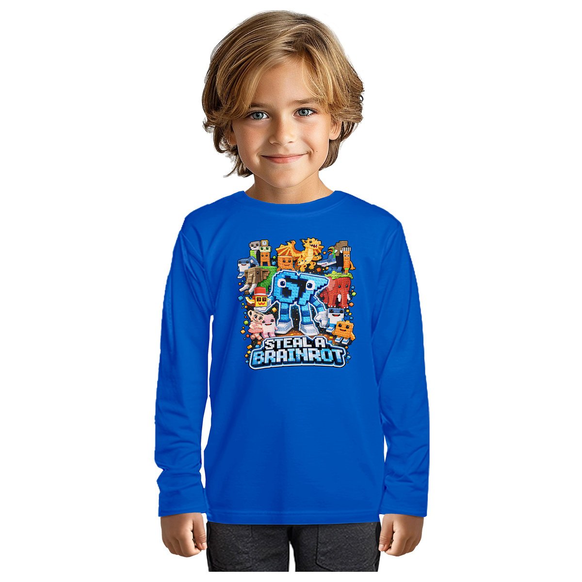 BLUZKA DZIECIĘCA 67 SIX SEVEN VIRAL BRAINROT LONGSLEEVE DLA DZIECKA 122-128