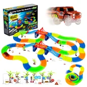 Tory, garaże, parkingi - Kinderplay Magic Tracks Auto Tor Samochodowy 5m 360 Elementów KP3017 - miniaturka - grafika 1