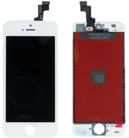 Renov8 Wyświetlacz LCD + ekran dotykowy do iPhone 5s - biały wyświetlacz klasy AAA+ OEM