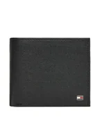 Portfele - Tommy Hilfiger Duży Portfel Męski Th Flag Cc Flap And Coin AM0AM13520 Czarny - miniaturka - grafika 1