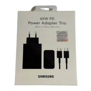 Zasilacz Ładowarka sieciowa dla Samsung 65W TRIO + kabel - Ładowarki do telefonów - miniaturka - grafika 1