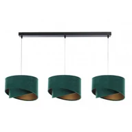 Lampy sufitowe - Czarno-zielona asymetryczna lampa wisząca nad stół - S498 M9-C51 - miniaturka - grafika 1