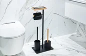 Stojaki i wieszaki na papier toaletowy - Stojak łazienkowy na papier ze szczotką do WC  1795 - miniaturka - grafika 1