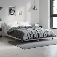 Łóżka - vidaXL Rama łóżka, szary dąb sonoma, 140x190cm materiał drewnopochodny - miniaturka - grafika 1