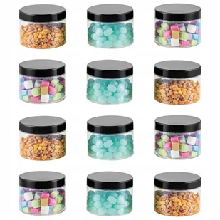 słoik PET pojemnik pojemniczek na produkty sypkie ciastka 500ml 0,5l 12 szt - Pojemniki kuchenne - miniaturka - grafika 1