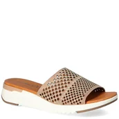 Klapki i japonki damskie - Wygodne skórzane klapki - CAPRICE 9-27208-28 BEŻOWE - miniaturka - grafika 1