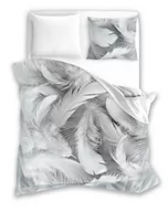 Pościel - Faro Pościel bawełniana 140x200 Natura 001 Lekka jak piórko szara poszewka 70x90 - miniaturka - grafika 1