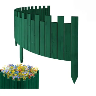 Floranica PŁOTEK OGRODOWY drewniany, elastyczny, obrzeże rabatek, palisada 200 x 30 cm Zielony - Ogrodzenia - miniaturka - grafika 1