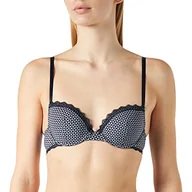 Biustonosze - ESPRIT Damski damski biustonosz z mikro nadrukiem Par Classic Padded Bra, 402, 80B - miniaturka - grafika 1
