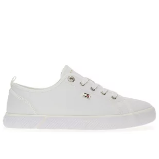 Buty Tommy Hilfiger Vulc Canvas FW0FW08063-YBS - białe - Trampki damskie - miniaturka - grafika 1