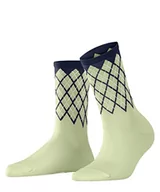 Skarpetki damskie - Burlington Damskie skarpety Mayfair z bawełny wzmocnione damskie ze wzorem, oddychające, w kratkę z kolorowym wzorem Argyle, 1 para skarpetek, zielone (Jade 7376), 36-41 - miniaturka - grafika 1