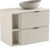 Szafki łazienkowe - Kaszmirowa szafka pod umywalkę z szufladami i półkami B8-H08 - miniaturka - grafika 1