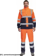 Odzież robocza - CERVA HELLIN HV - bezrękawnik - pomarańczowy/granatowy L - miniaturka - grafika 1