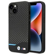 Etui i futerały do telefonów - BMW Nakładka do iPhone 14 6,1" BMHCP14S22NBCK czarna M HC PU Carbon - miniaturka - grafika 1