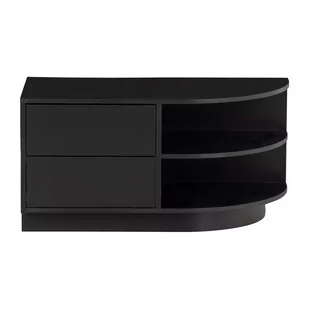 Czarna szafka pod TV z litego drewna sosnowego 78x40 cm Finca – WOOOD - Szafki RTV - miniaturka - grafika 1