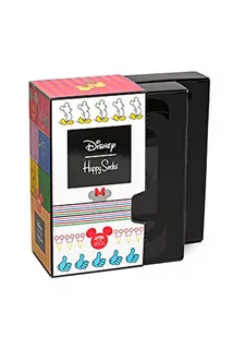 Happy Socks Disney Gift Set, kolorowe i zabawne, Skarpety dla kobiet i mężczyzn, Czarny-Niebieski-Czerwony-Biały-Żółty-Zielony 4 pary (41-46) - Skarpetki męskie - miniaturka - grafika 1