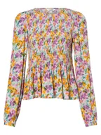 Bluzki damskie - mbyM - Bluzka damska  Brynn-M, pomarańczowy|lila|wielokolorowy - miniaturka - grafika 1