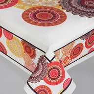 Obrusy i serwetki - Obrus Malmo 40x140 kremowo bordowy Eurofirany - miniaturka - grafika 1