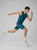 Spodenki męskie - 4F Spodenki treningowe szybkoschnące męskie - zielone S - miniaturka - grafika 1