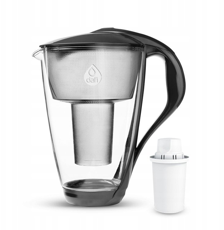 Dzbanek filtrujący Dafi Szklany dzbanek filtrujący Dafi CRYSTAL LED 2 l grafitowy Classic