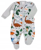 Pajacyki dla niemowląt - PAJAC pajacyk DRUK CYFROWY DINOZAURY r 62 KLEKLE - miniaturka - grafika 1