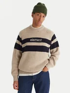 Swetry męskie - Element Sweter 2000s RIB CR ELYSW00128 Beżowy Regular Fit - miniaturka - grafika 1
