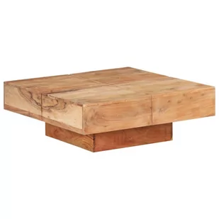 VidaXL Lumarko Stolik kawowy, 80x80x28 cm, lite drewno akacjowe 323593 VidaXL - Ławy i stoliki kawowe - miniaturka - grafika 1