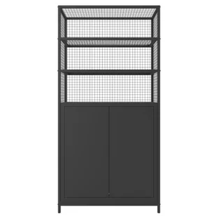 Szafa typu LOFT z nowoczesną kratką metalową LOV 6C - Inne meble biurowe - miniaturka - grafika 1