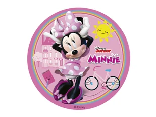 Dekoracyjny opłatek tortowy Myszka Minnie - 15,5 cm - 1 szt. - Ciasta i półprodukty do ciast - miniaturka - grafika 1
