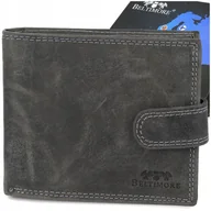 Portfele - Męski portfel skórzany klasyczny duży poziomy skóra naturalna czarny RFiD - miniaturka - grafika 1