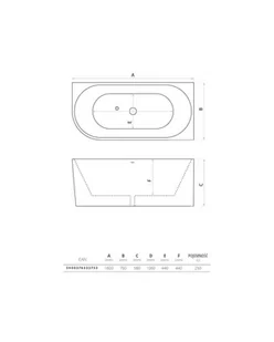 Lavita Caldera Wanna wolnostojąca przyścienna 160x75 cm narożna lewa biały połysk 5900378333753 - Wanny - miniaturka - grafika 1